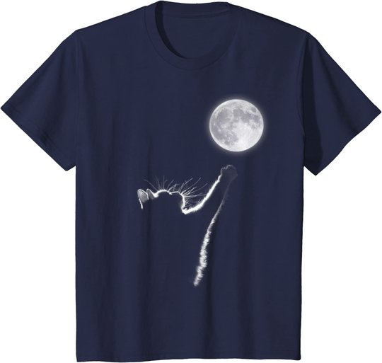 Katzen Liebhaber, Katze und Mond Katzen Mutter Geschenke T-Shirt
