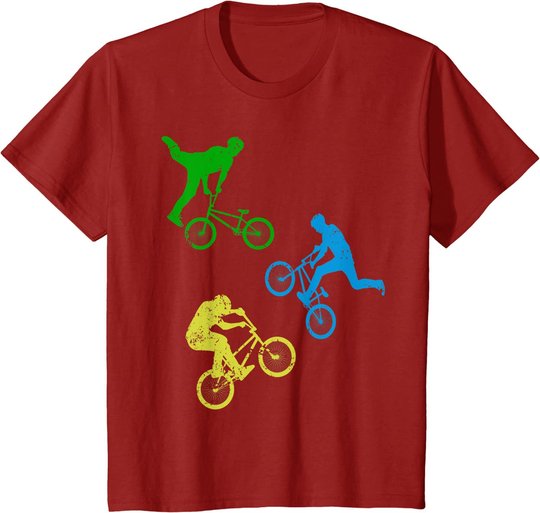 Kinder BMX Bike Fahrrad Jungen Downhill Stunts Dirt Biking BMX T-Shirt