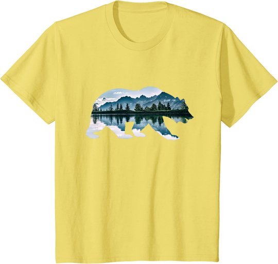 Bär Grizzly Braunbär Tiermotiv Wildnis Wald Winter Geschenk T-Shirt