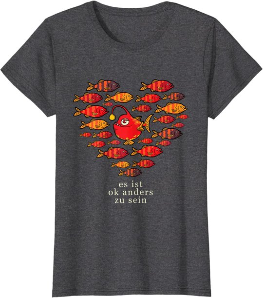 Es Ist OK Anders Zu Sein Bunt Vielfalt Fische Leben T-Shirt