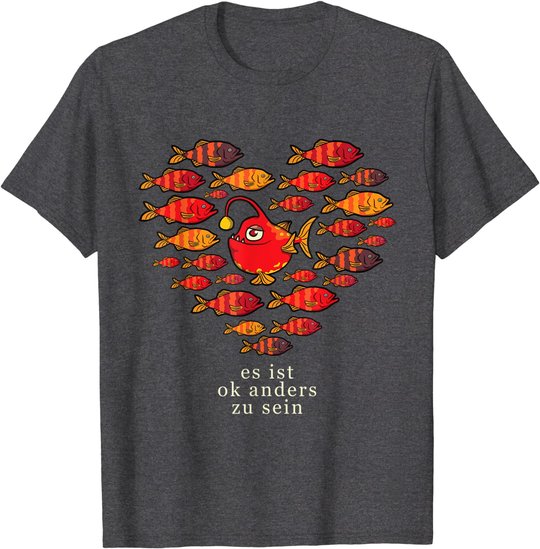 Es Ist OK Anders Zu Sein Bunt Vielfalt Fische Leben T-Shirt