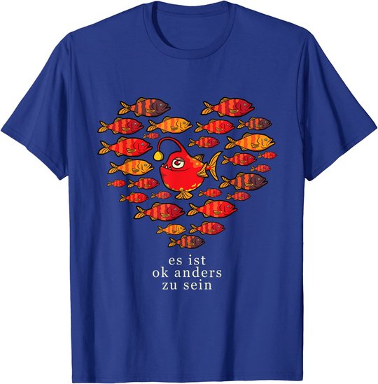 Es Ist OK Anders Zu Sein Bunt Vielfalt Fische Leben T-Shirt