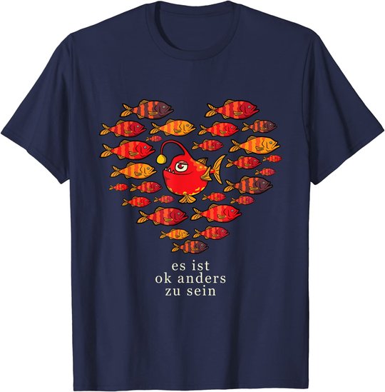 Es Ist OK Anders Zu Sein Bunt Vielfalt Fische Leben T-Shirt