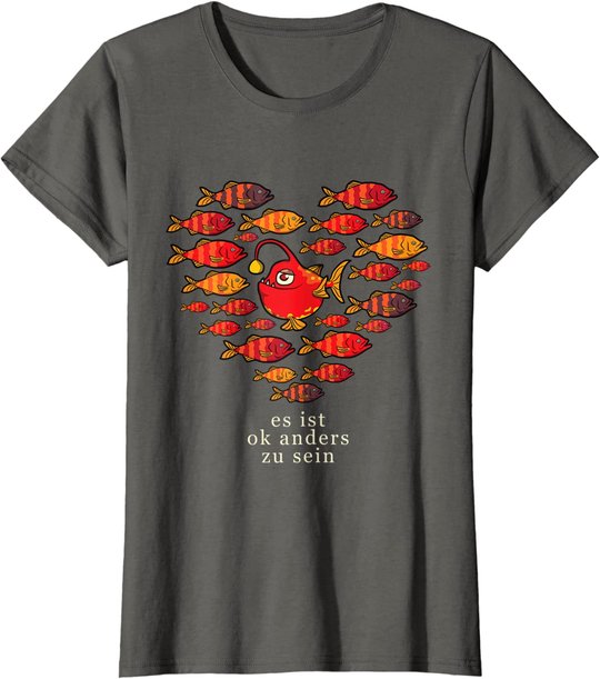 Es Ist OK Anders Zu Sein Bunt Vielfalt Fische Leben T-Shirt