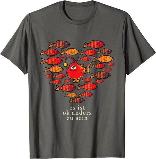 Es Ist OK Anders Zu Sein Bunt Vielfalt Fische Leben T-Shirt