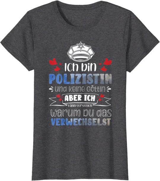 Polizistin Polizei Beruf Kollege Studium Polizeischule T-Shirt
