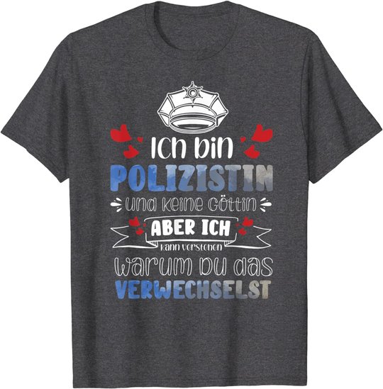 Polizistin Polizei Beruf Kollege Studium Polizeischule T-Shirt