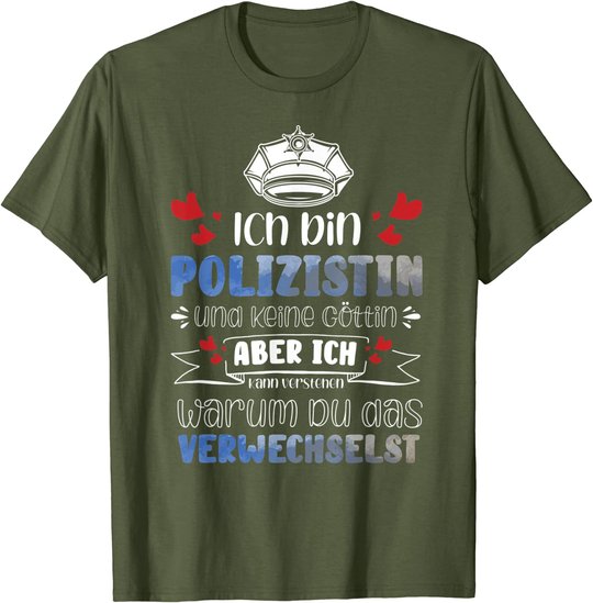 Polizistin Polizei Beruf Kollege Studium Polizeischule T-Shirt