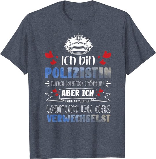Polizistin Polizei Beruf Kollege Studium Polizeischule T-Shirt