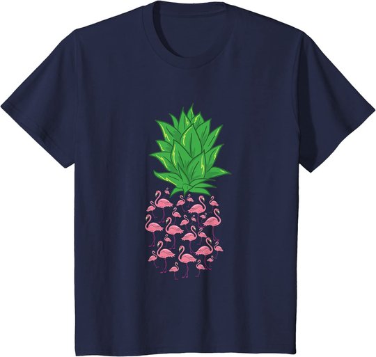 Ananas Flamingo Tropisch Hawaii Party Sommer Strand Geschenk T-Shirt