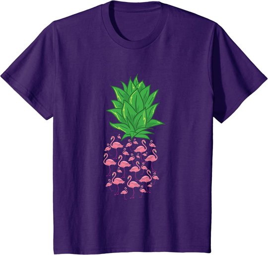 Ananas Flamingo Tropisch Hawaii Party Sommer Strand Geschenk T-Shirt