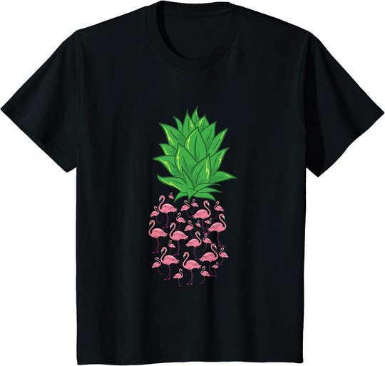 Ananas Flamingo Tropisch Hawaii Party Sommer Strand Geschenk T-Shirt