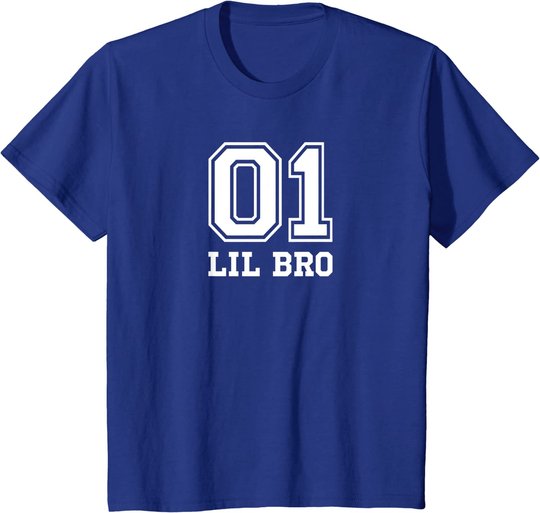 01 Lil Bro Number 1 One Funny Gift T-Shirt