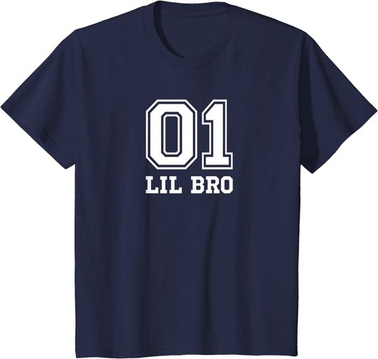 01 Lil Bro Number 1 One Funny Gift T-Shirt