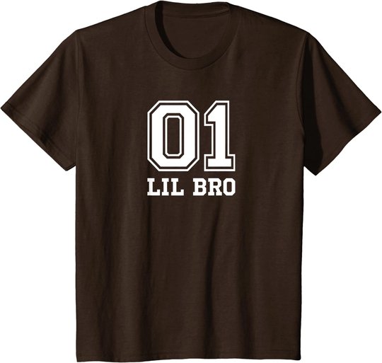 01 Lil Bro Number 1 One Funny Gift T-Shirt