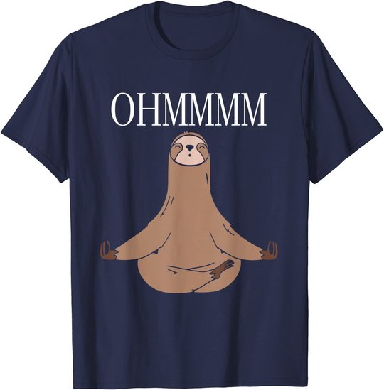 Ohmmm Yoga Faultier Meditation Entspannung Namaste T-Shirt