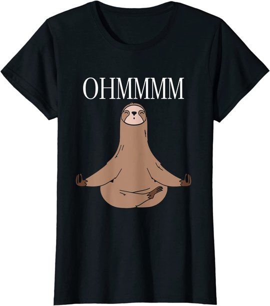 Ohmmm Yoga Faultier Meditation Entspannung Namaste T-Shirt
