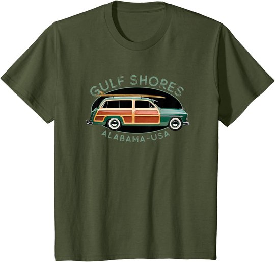 Gulf Shores Alabama Vintage-Surf-Design T-Shirt