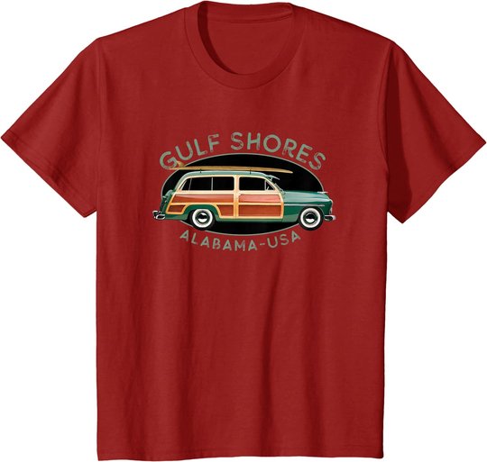 Gulf Shores Alabama Vintage-Surf-Design T-Shirt