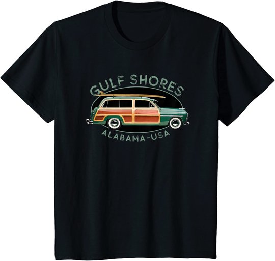 Gulf Shores Alabama Vintage-Surf-Design T-Shirt