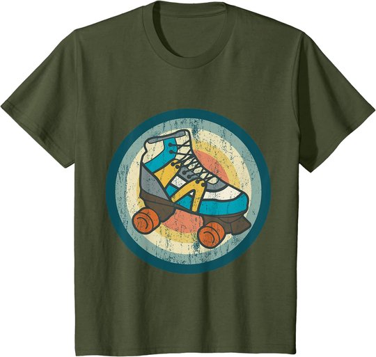 Rollschuhe Tshirt RETRO ROLLER SKATES Geschenk Roller Disco T-Shirt
