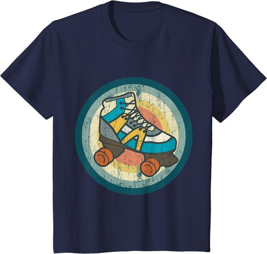 Rollschuhe Tshirt RETRO ROLLER SKATES Geschenk Roller Disco T-Shirt