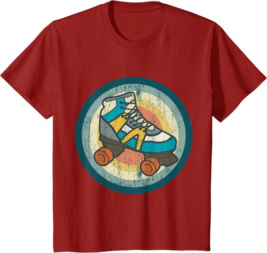 Rollschuhe Tshirt RETRO ROLLER SKATES Geschenk Roller Disco T-Shirt