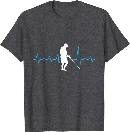 Herzschlag Metalldetektor Geschenk für Sondengänger T-Shirt