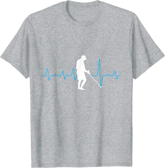 Herzschlag Metalldetektor Geschenk für Sondengänger T-Shirt
