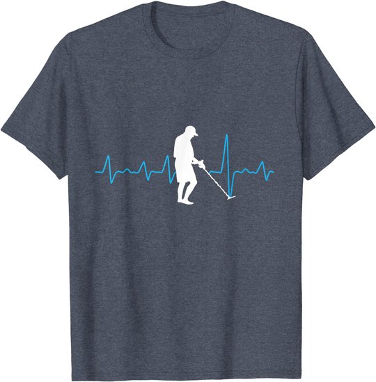 Herzschlag Metalldetektor Geschenk für Sondengänger T-Shirt