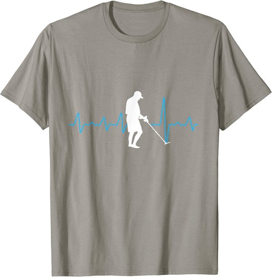 Herzschlag Metalldetektor Geschenk für Sondengänger T-Shirt