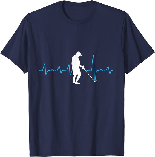 Herzschlag Metalldetektor Geschenk für Sondengänger T-Shirt