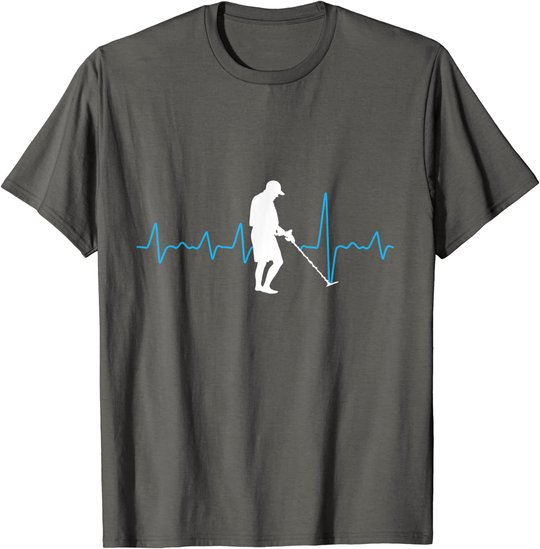 Herzschlag Metalldetektor Geschenk für Sondengänger T-Shirt