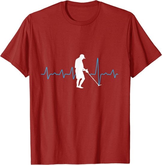 Herzschlag Metalldetektor Geschenk für Sondengänger T-Shirt