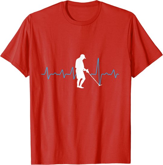 Herzschlag Metalldetektor Geschenk für Sondengänger T-Shirt