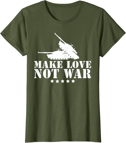 Make Love Not War I Weltfrieden Religion Glaube Kultur T-Shirt