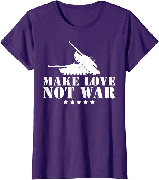 Make Love Not War I Weltfrieden Religion Glaube Kultur T-Shirt