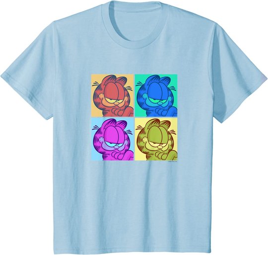 Garfield Pop Color 4 Grid T-Shirt