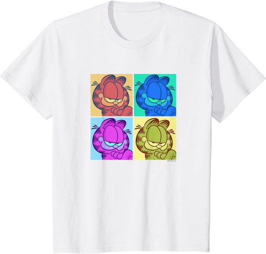 Garfield Pop Color 4 Grid T-Shirt
