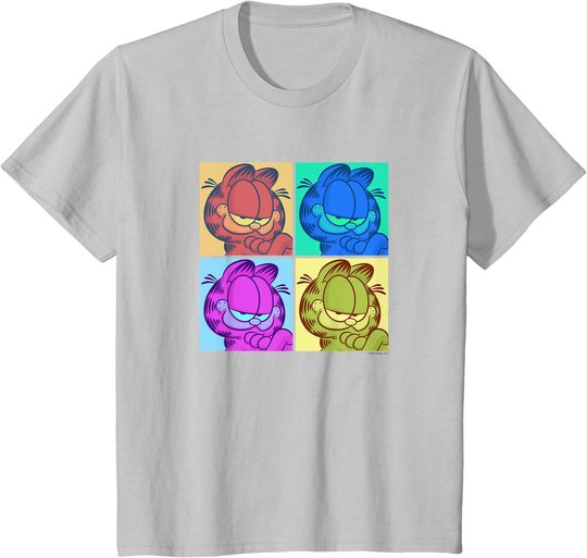 Garfield Pop Color 4 Grid T-Shirt