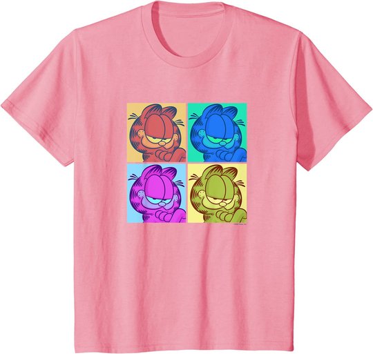 Garfield Pop Color 4 Grid T-Shirt