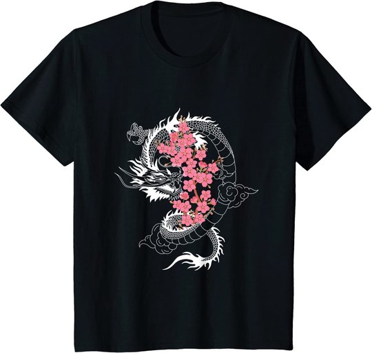 DRACHE Japanische Kirschblüte Kultur T-Shirt