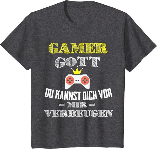 Gamer Gott | Nerd Geek Gaming Herren Kinder Gamer Geschenk T-Shirt