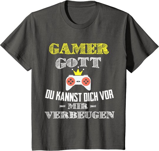 Gamer Gott | Nerd Geek Gaming Herren Kinder Gamer Geschenk T-Shirt