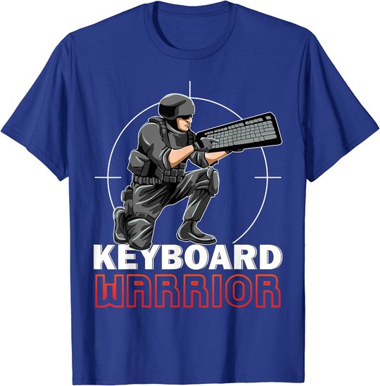 Keyboard Warrior Lustiges Gaming Gamer Tastatur Hater Nerd T-Shirt
