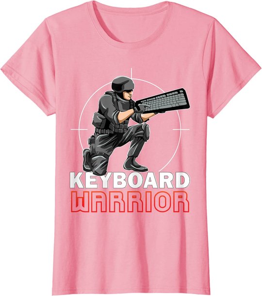 Keyboard Warrior Lustiges Gaming Gamer Tastatur Hater Nerd T-Shirt