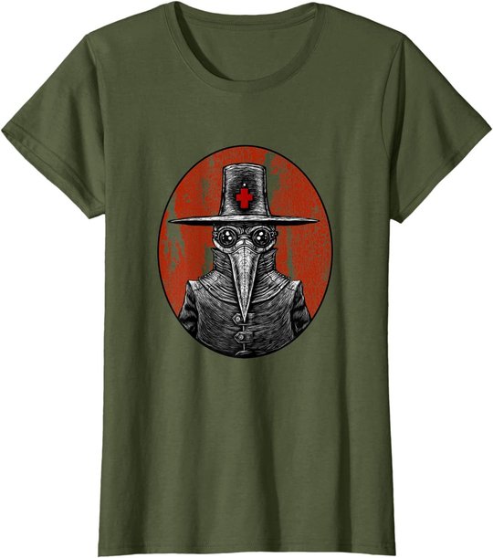 Retro Pointy Nose Plague Doctor Goggles Steampunk Apocalypse T-Shirt