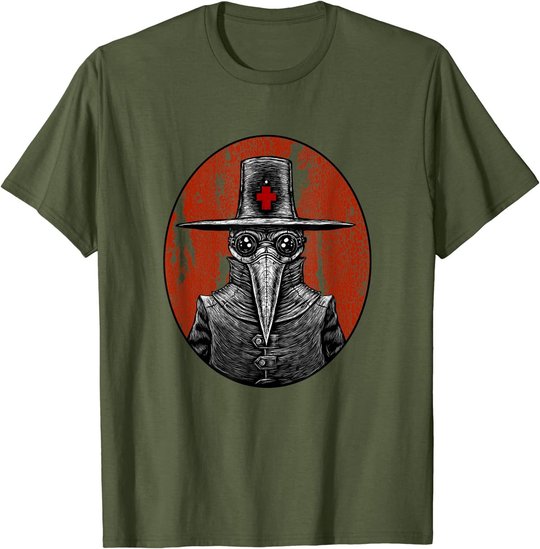 Retro Pointy Nose Plague Doctor Goggles Steampunk Apocalypse T-Shirt