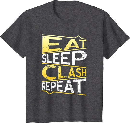 Eat Sleep Clash Repeat Mobile Gaming Vintage T-Shirt