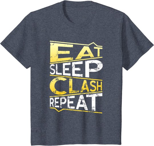 Eat Sleep Clash Repeat Mobile Gaming Vintage T-Shirt